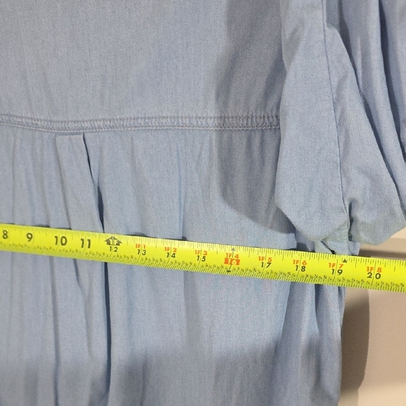 Zara Light Blue Denim Midi Dress - Picture 5 of 5